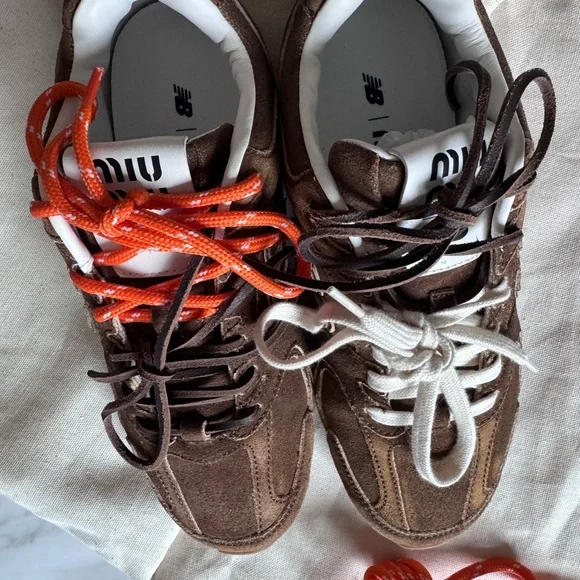 BRAND NEW AUTHENTIC New Balance X Miu Miu 530 SL suede sneakers SIZE EU 37 - Picture 7 of 10